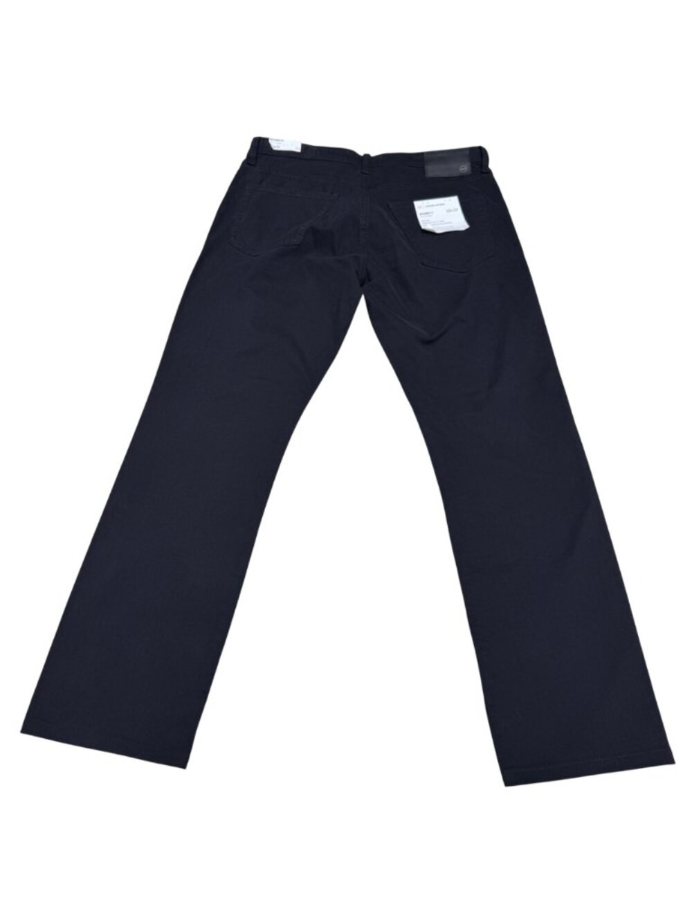 NWT AG Everett Men's Sueded Sateen Black Slim Straight Pants Mid Rise, 32x32 - Picture 2 of 12